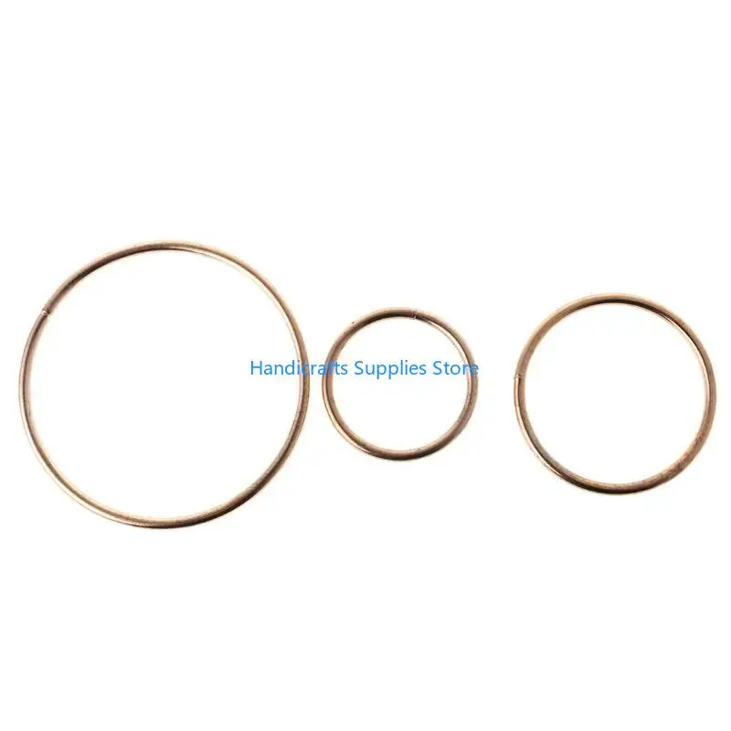 R1WA Round Dreamcatch Circle Iron Circle DIY Crafts Project for Christmas Valentines Holiday Decorations