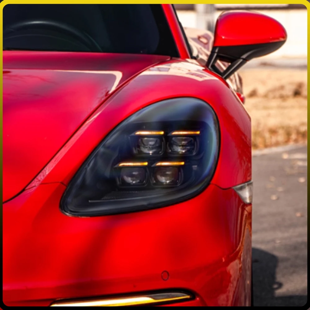 For Porsche 718-982 2016-2023 LED Auto Headlights Upgrade 2024 Style Assembly Projector Lens Car Tool Accessories Plug and Play