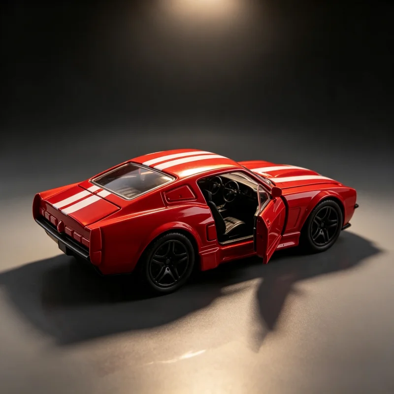 Alloy Die-Cast Car Models, vintage Taxi and Sports Car, mini Metal Pull-Back Cars with Doors That Open, Collectible Toy Car Gift