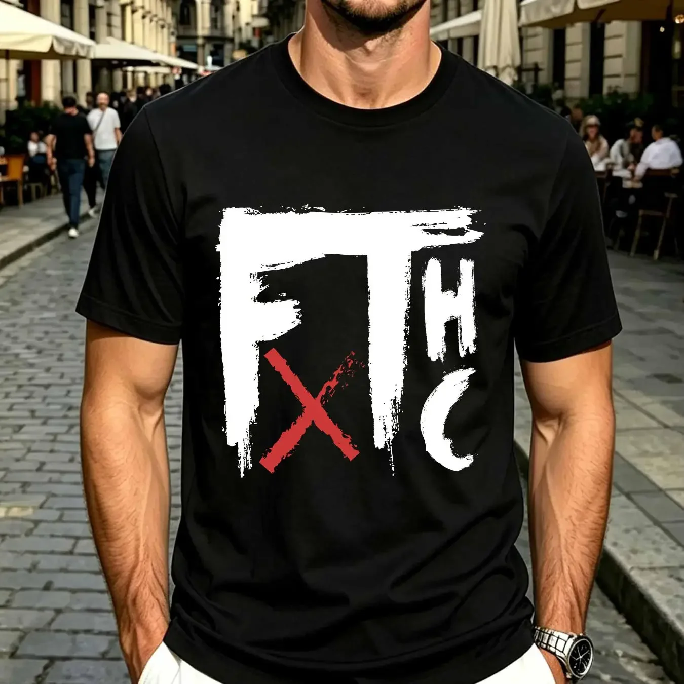 washed T Shirt FRANK TURNER FTHC NEW BLACK long or short sleeves vintage Washed homme Stretched Casual Breathable