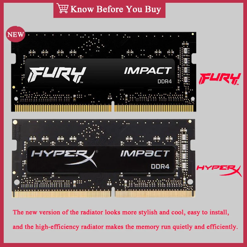 Imagem -05 - Hyperx Fury-kit de Memória Portátil Ddr4 8gb 4gb de Ram 3200mhz 2666mhz 2400mhz 260pin Pc425600 21300 19200 Sodimm Notebook