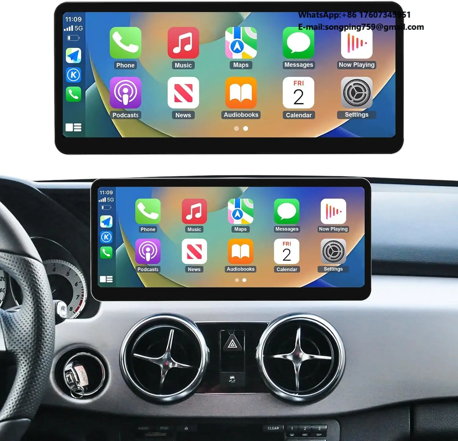 For13-15 GLK  Intelligent Central Control Navigator 10.25Inch Android Big Screen All in One Machine Car Navigation
