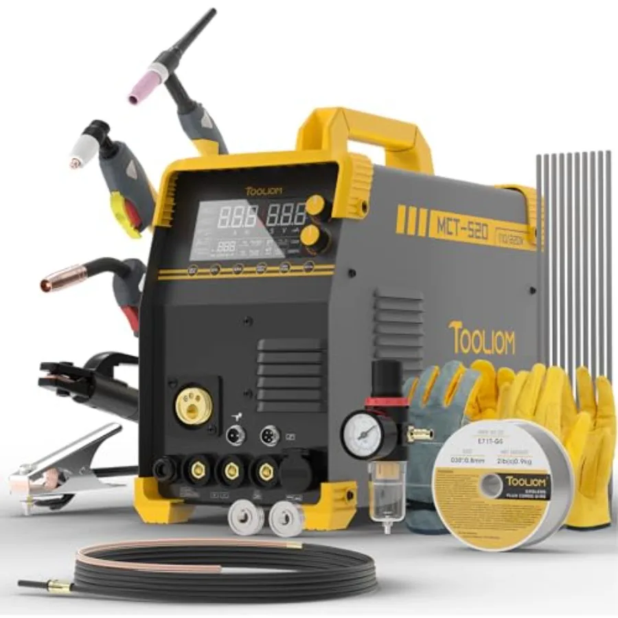 

Многофункциональный сварочный аппарат 5-в-1 (MIG/TIG/CUT/Stick) с двойным напряжением 110/220В для сварки алюминия, с пистолетом для сварки проволокой (Spool Gun)