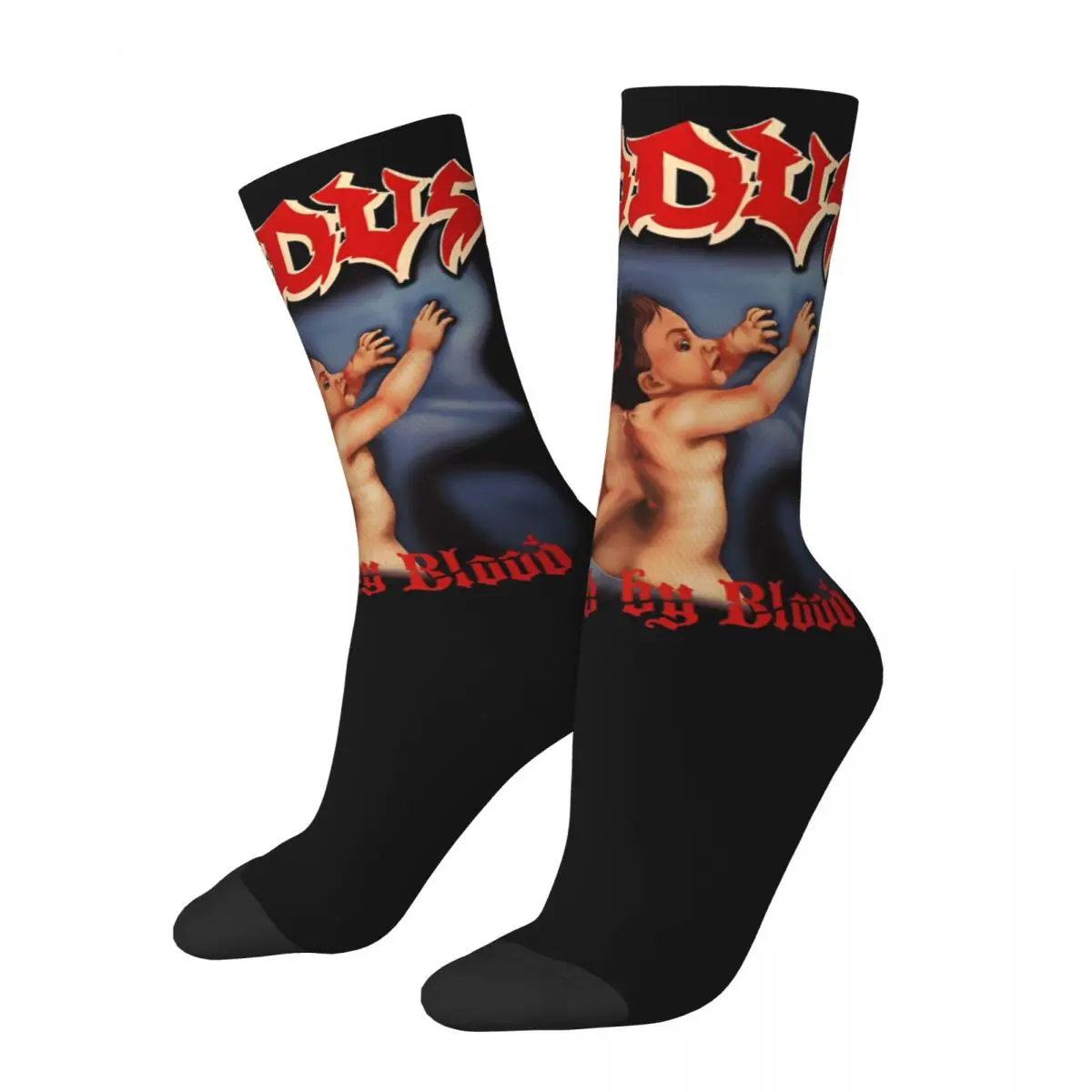 Thrash Metal Style Socks Spring Exodus Band Stockings Retro Girls Quality Socks Custom Running Anti Bacterial Socks