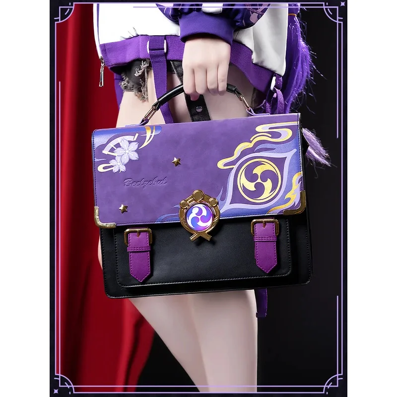 FC6Game Genshin Impact Raiden Shogun Cosplay Themed Bag Rucksack Requisiten Anime JK Bag Musou Isshin Anhänger Halloween Carniva@FC8!