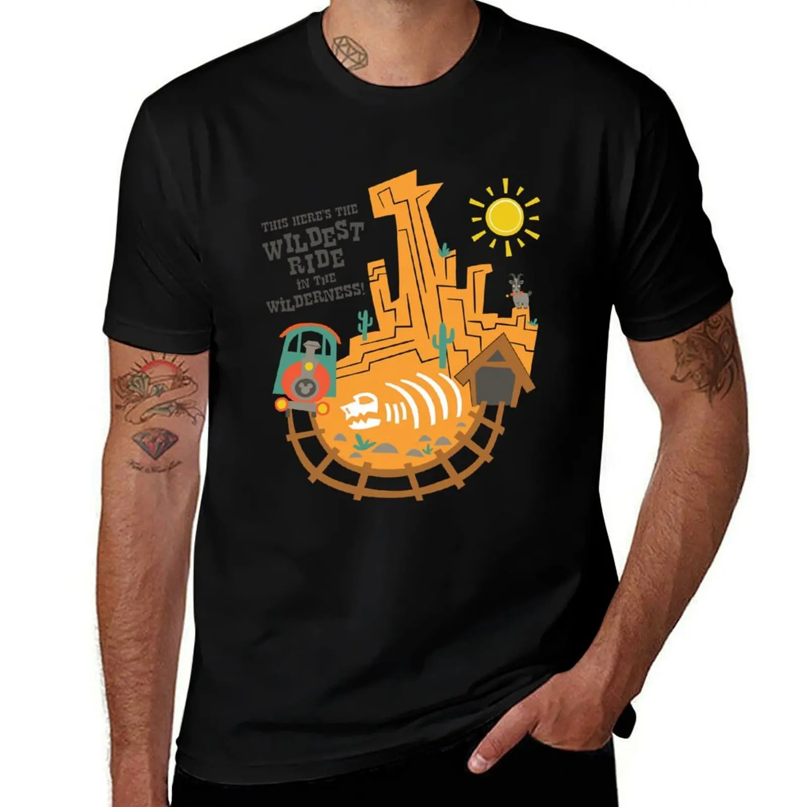 Big Thunder Mountain Railroad Attraction T-Shirt Soft Stretch Short Sleeve Top T-Shirt