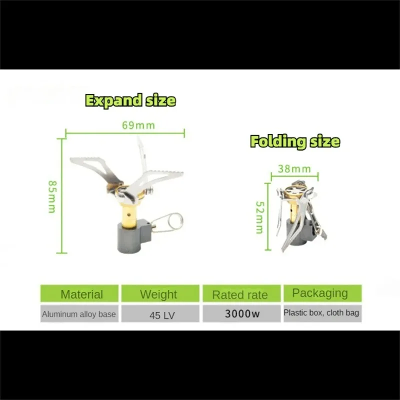 في الهواء الطلق موقد غاز التخييم الموقد المحمولة موقد صغير قابل للطي سخان الغاز بقاء فرن طوي فرن رئيس ل نزهة طباخ #3