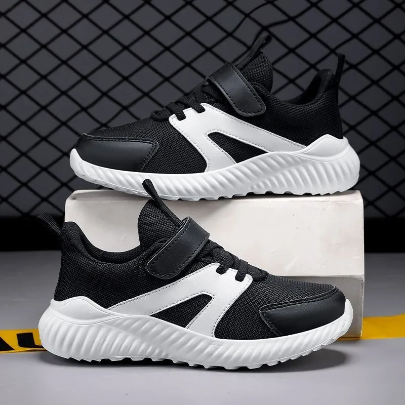 

Новое поступление, дышащие сетчатые кроссовки для мальчиков, стильные легкие универсальные спортивные кроссовки на мягкой подошве для детей среднего и старшего возраста