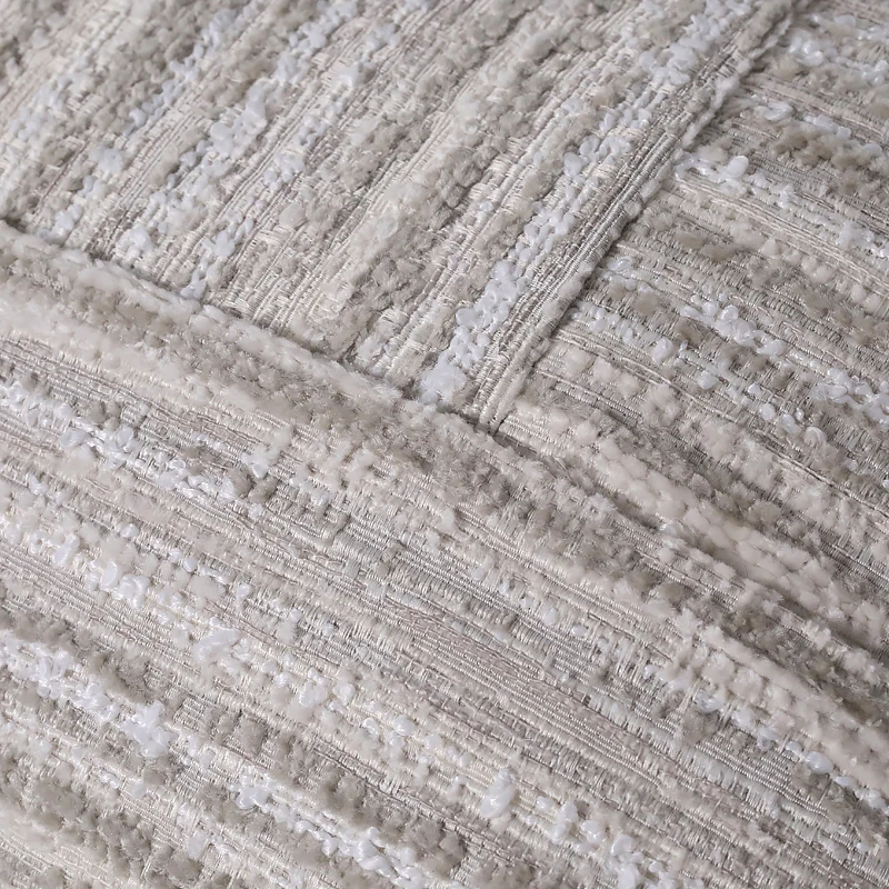 New Chinese sofa pillow bedroom bedside pillow Beige texture stripe stitched waist pillow hotel restaurant seat back