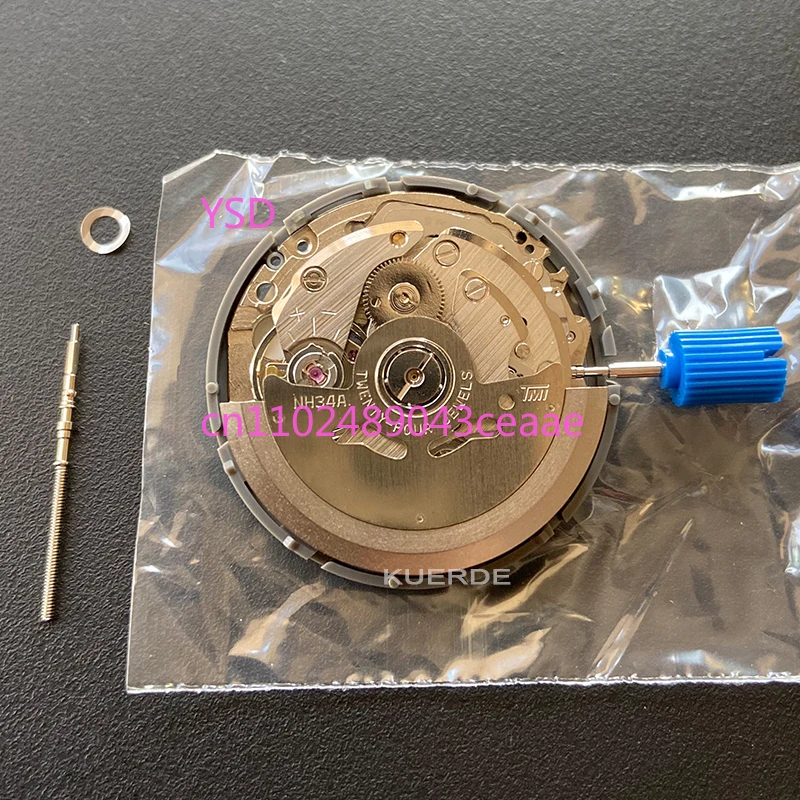 حركة ساعة GMT NH34 مستوردة من اليابان تاريخ ميكانيكي أوتوماتيكي عند الساعة 3 أجزاء إصلاح ساعة ذاتية الملء عالية الدقة #5