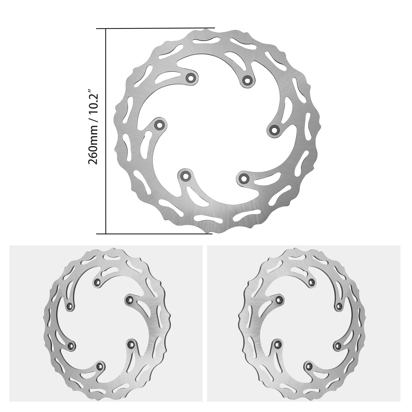 260MM Front Brake Disc Rotor For KTM TPi EXC 300 EXC-F 350 SX 125 SX-F 450 XC XCF XCW XCW-F 6D 1994-2022 Husqvarna TE 300 GasGas