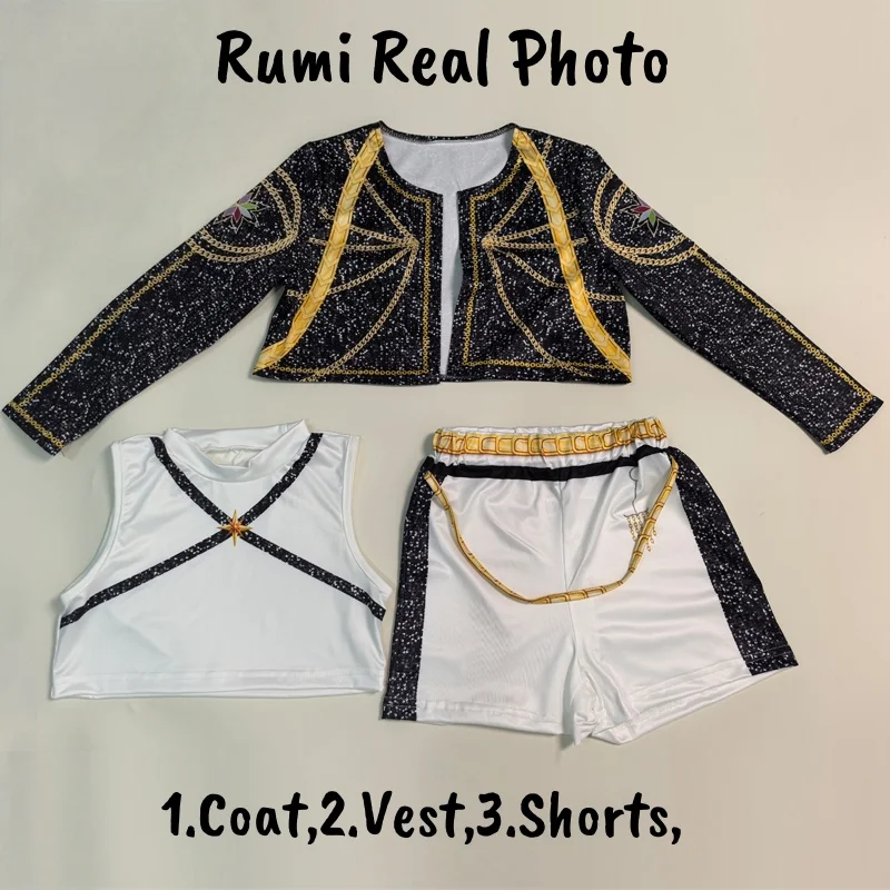 Disponibile K-Pop Demon Hunters Zoey Rumi Mira Costume Fancy Dress Cosplay Idol virtuale Film Cosplay Halloween Carniva