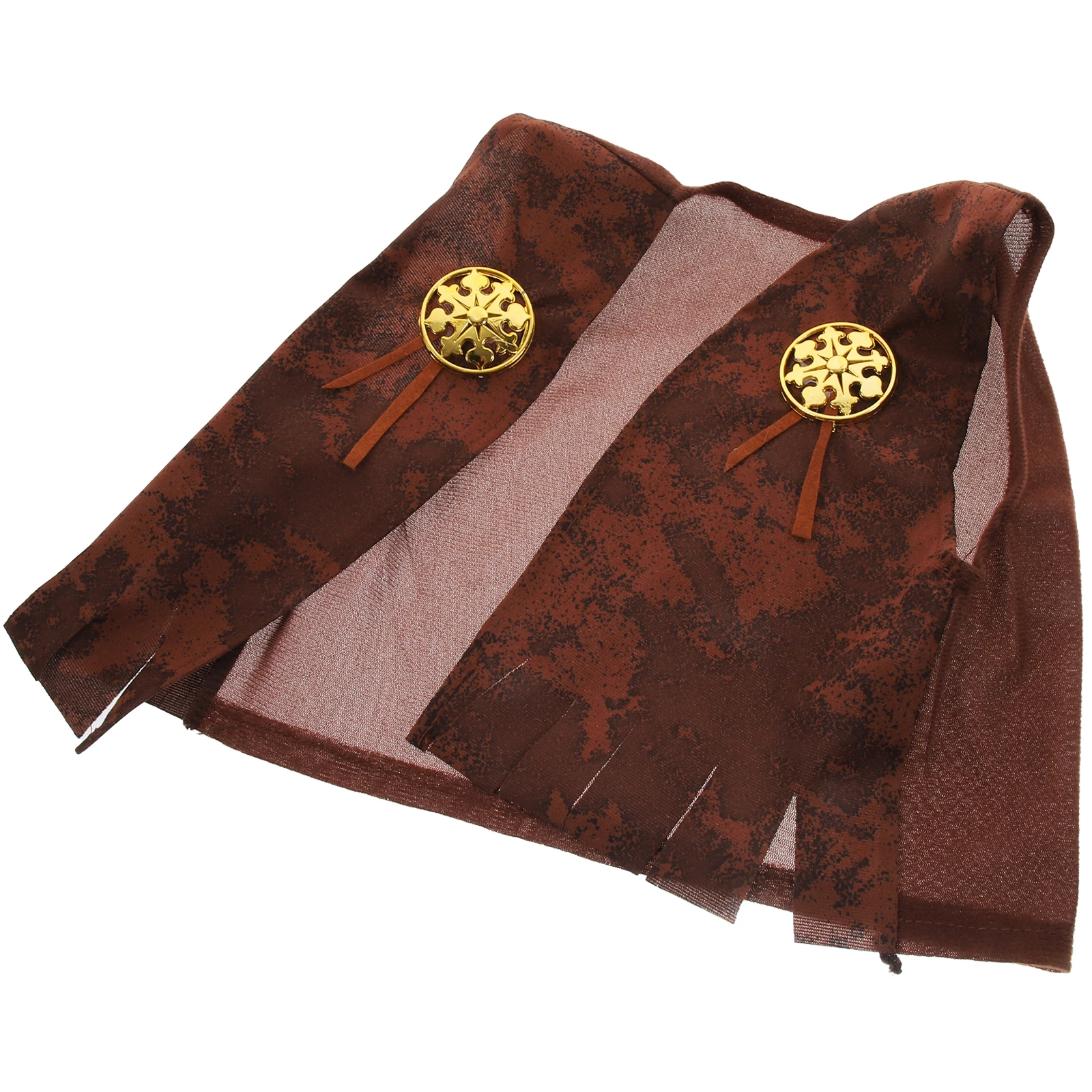 

Kids Cowboy Vest Denim Jacket Unisex Brown Fabric Costume Accessory Fancy Dress for Party Role play Clothes Western Style