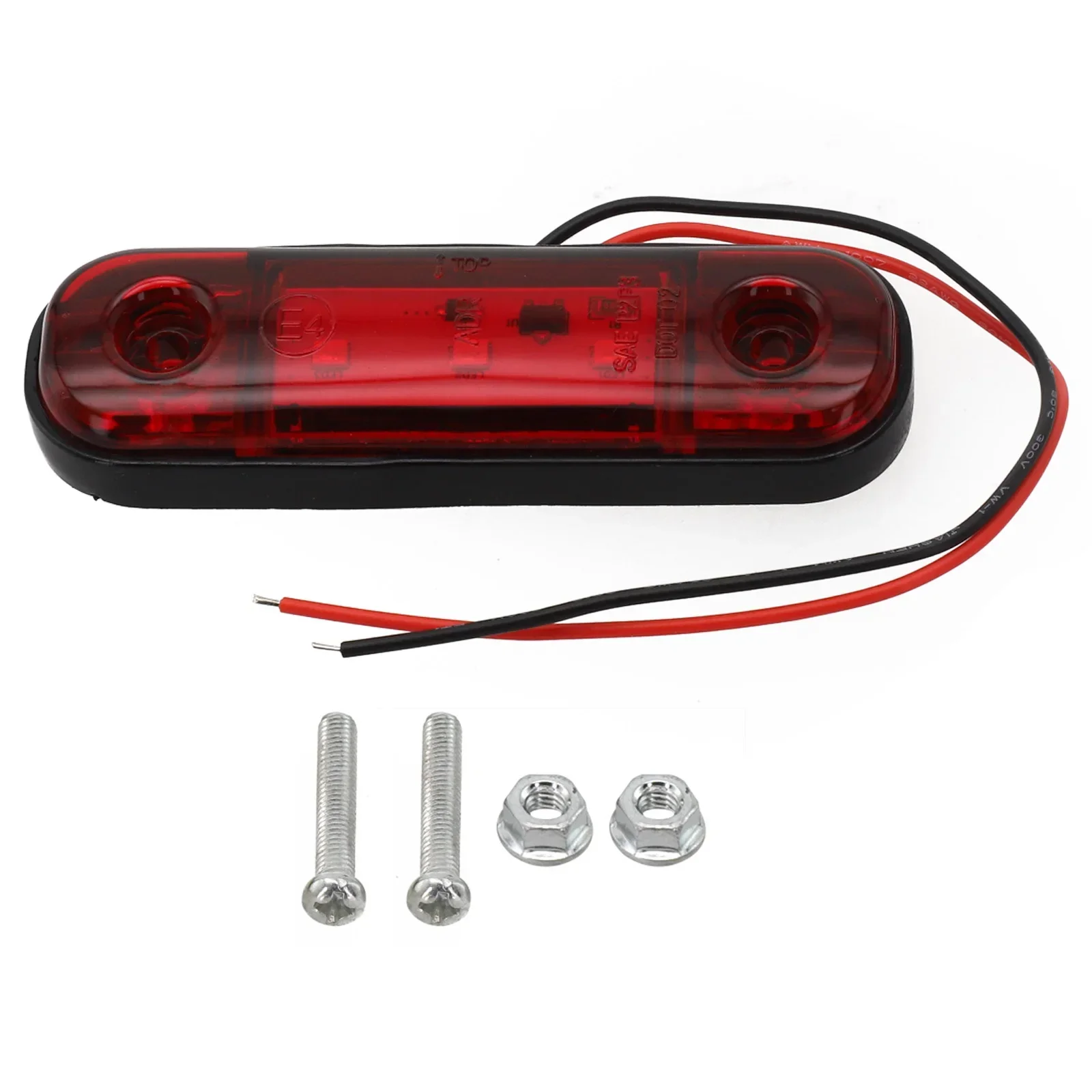 

12V 24V 3LED Side Marker Lights Oval Front Rear Clearance Indicator Lamp Waterproof For Truck Van Caravan RVs