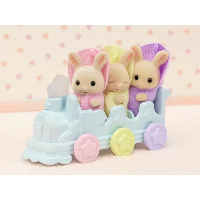 Genuine Sylvanian Families out of print Children playing house by house toy chef  dog triplets baby bathtime set