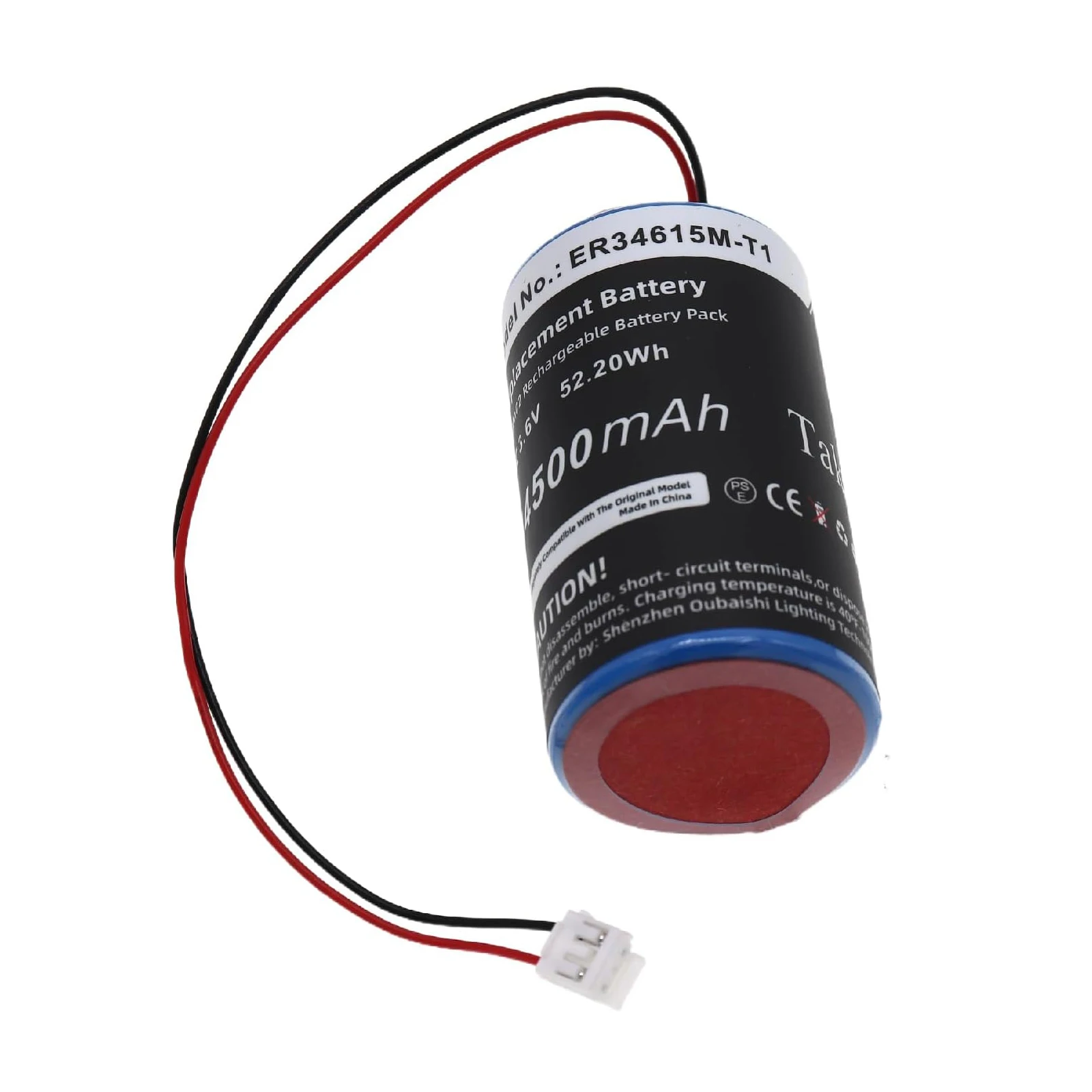 

Replacement Battery 14500mAh for DSC WT4911, WT4911B, WT4911Bm, WT8911, WT4911R, Impassa wireless siren ER34615M-T1, WT4911BATT