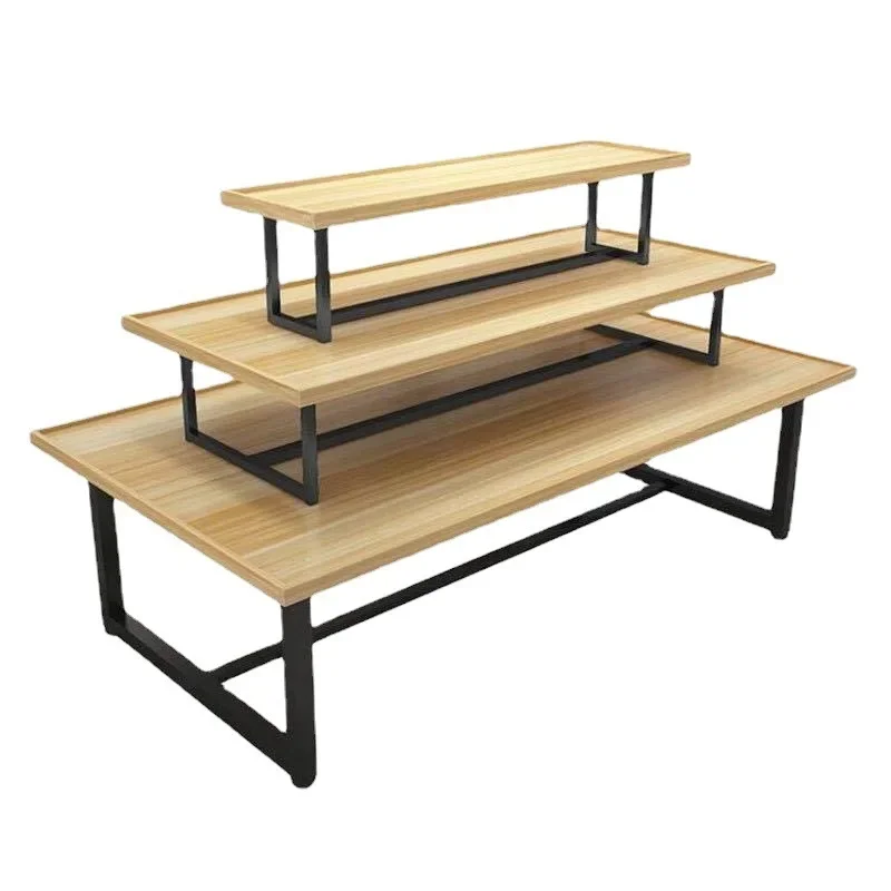 Supermarket island display cabinet, cosmetics shoe display rack, stationery shelf, mother and baby store stack head display rack