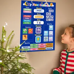 Calendario per bambini primo calendario magnetico giornaliero calendario per bambini in età prescolare meteo giorno della settimana Lap Time bacheca scuola materna