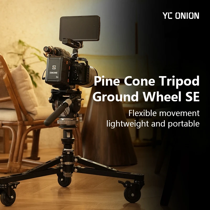 YC Onion SE Pineta Monopod Dolly Foldable Quick Release Tripod Ground Wheel