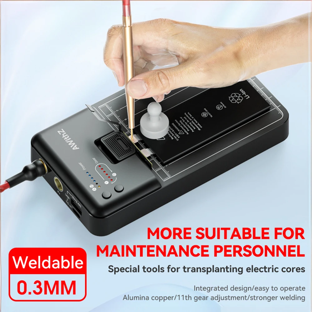 

5000mAh Adjustable Portable Spot Welder Type-C Port 0.3mm Nickel Strip Transplanted Battery Repairs Spot Welding Machine