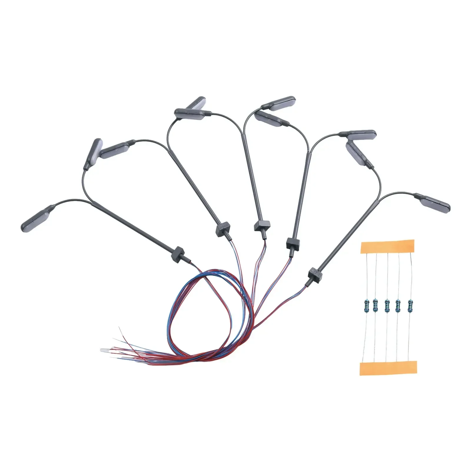 Street Lamp LED Street Lamps with 5pcs Steel Tube Model Platform Light Set for N Scale Train & Building Layouts