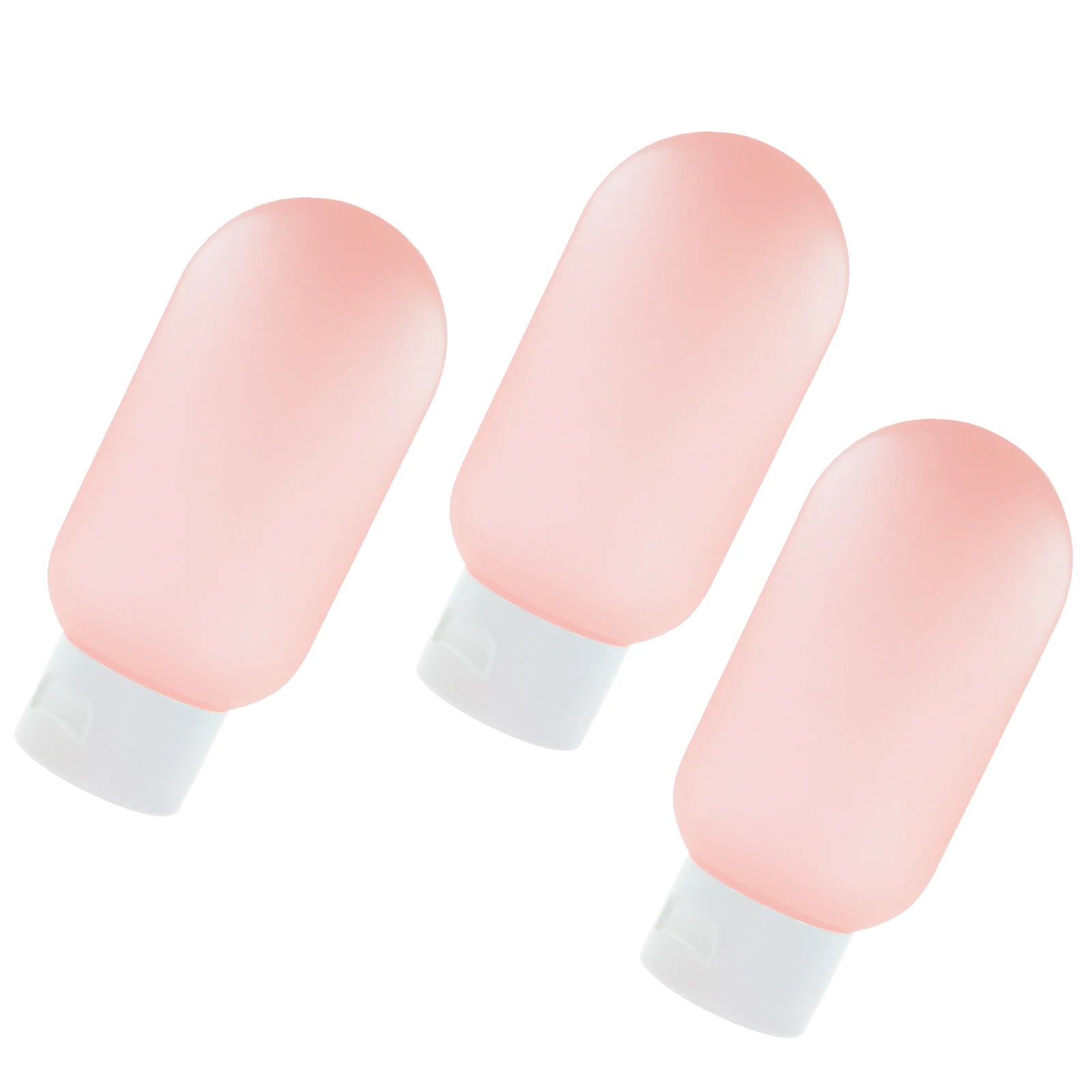

3pcs 60ml Flocking Empty Bottles for Skincare Set Travel Toiletries Shampoo Lotion Refillable Containers