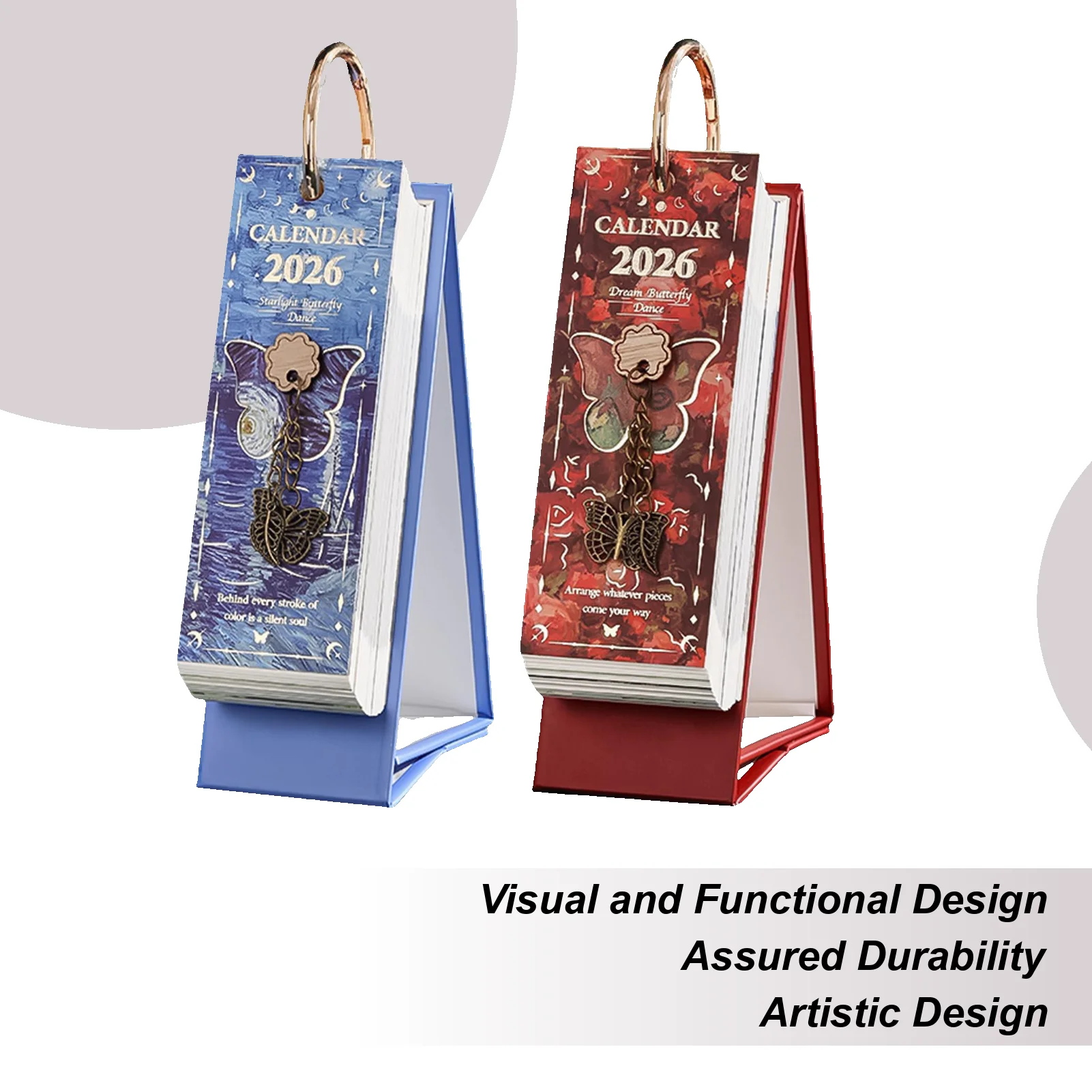 

2026 Calendar Desk 365 Days Oil Painting Vintage Planner Decor Artistic Calendar For Entrance Desktop Living Room Office School