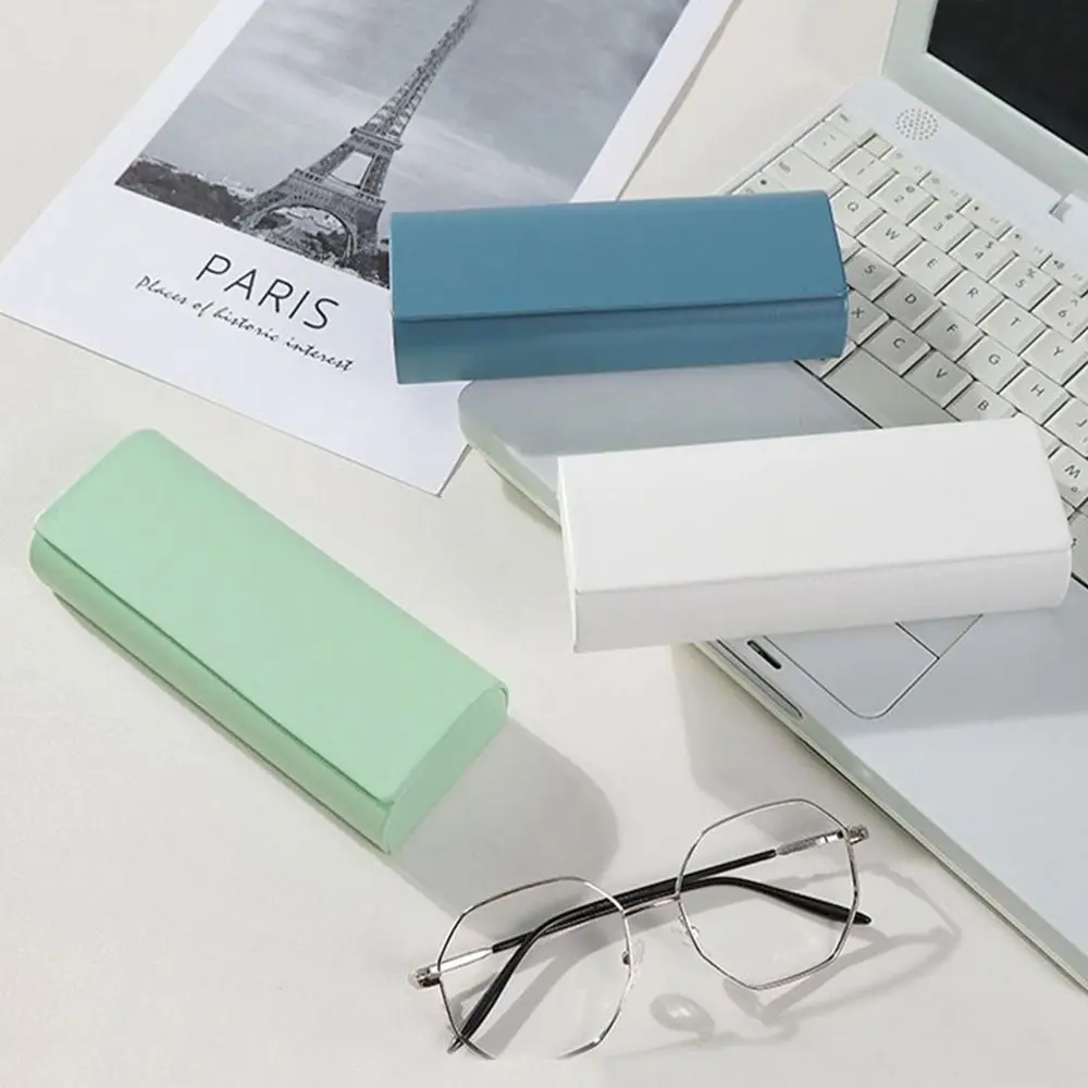 Portable Solid Color Glasses Box Fold-able Pressure-Resistant Sunglasses Bag Eyeglass Cases Men Women