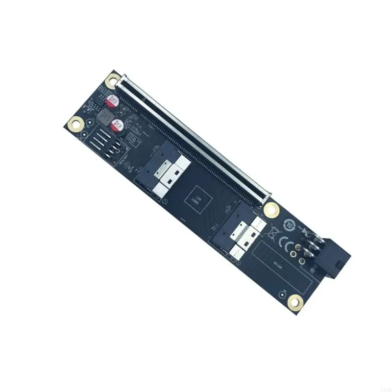 2025 كابل MCIOs MCIOs Risers الجديد المزدوج PCIExpress4.0 X16 إلى محولات SlimSAS SFF 8654 #3