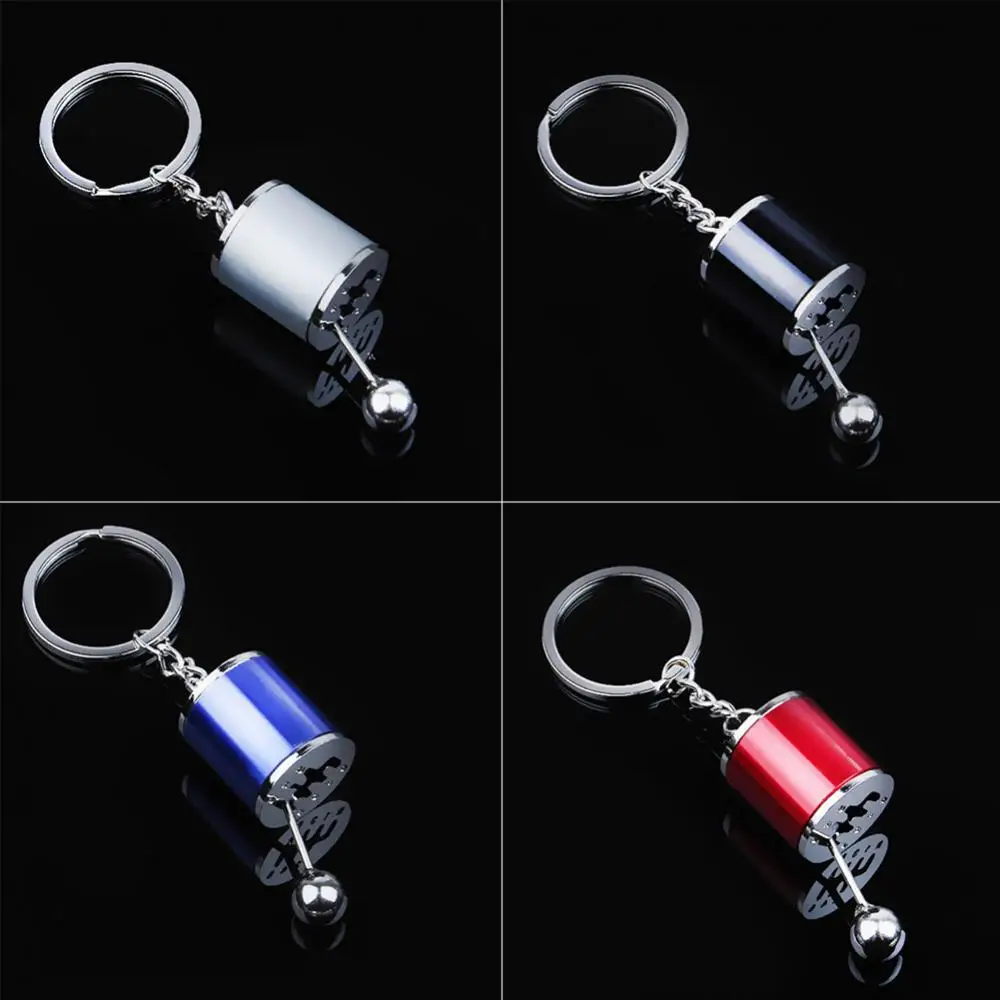 1~50PCS Various Stylees Keychain Distinctive Zinc Alloy Keyring Metal Colorful Key Holder Mini Car Gear Box Keychain Portable