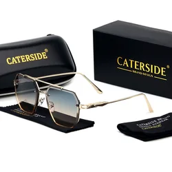 Caterside New Polygon Metal Frame Men's Sunglasses Fashion Simple Vintage Women Sun Glasses UV400 Driving Fishing The Best Gift