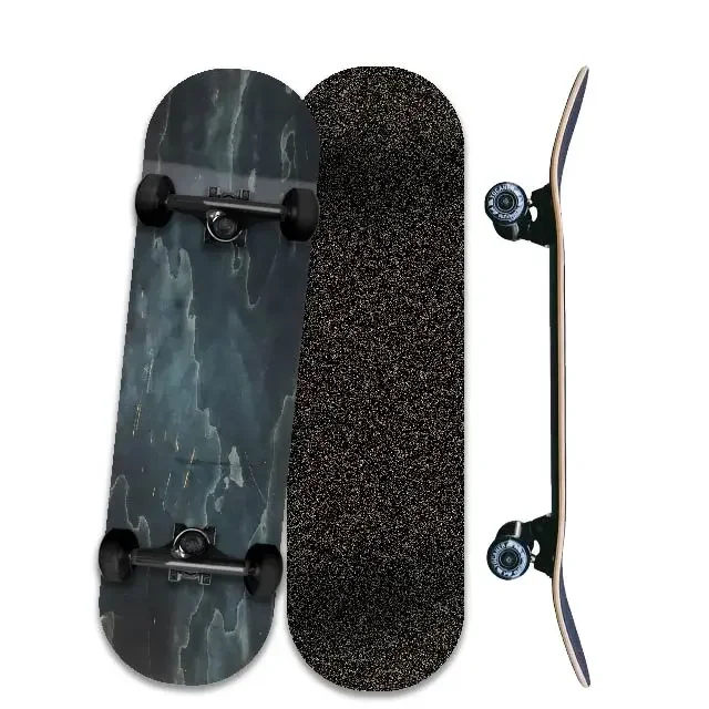 Hot Selling Black Stain Color Street Complete Skateboard Custom Design Printing Skateboard Complete With Trucks and Wheels