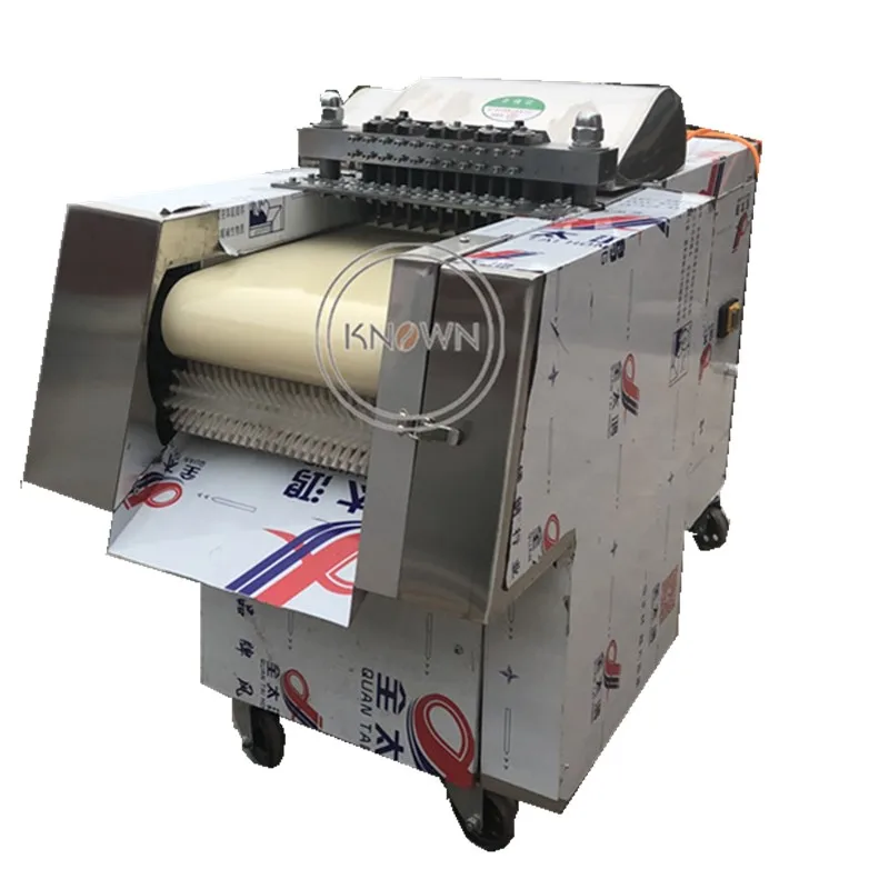 Fully Automatic Chicken Meat Slicer Cutting Machine For Selling Industry Frozen Meat Cube Block Cutter Process Machinery