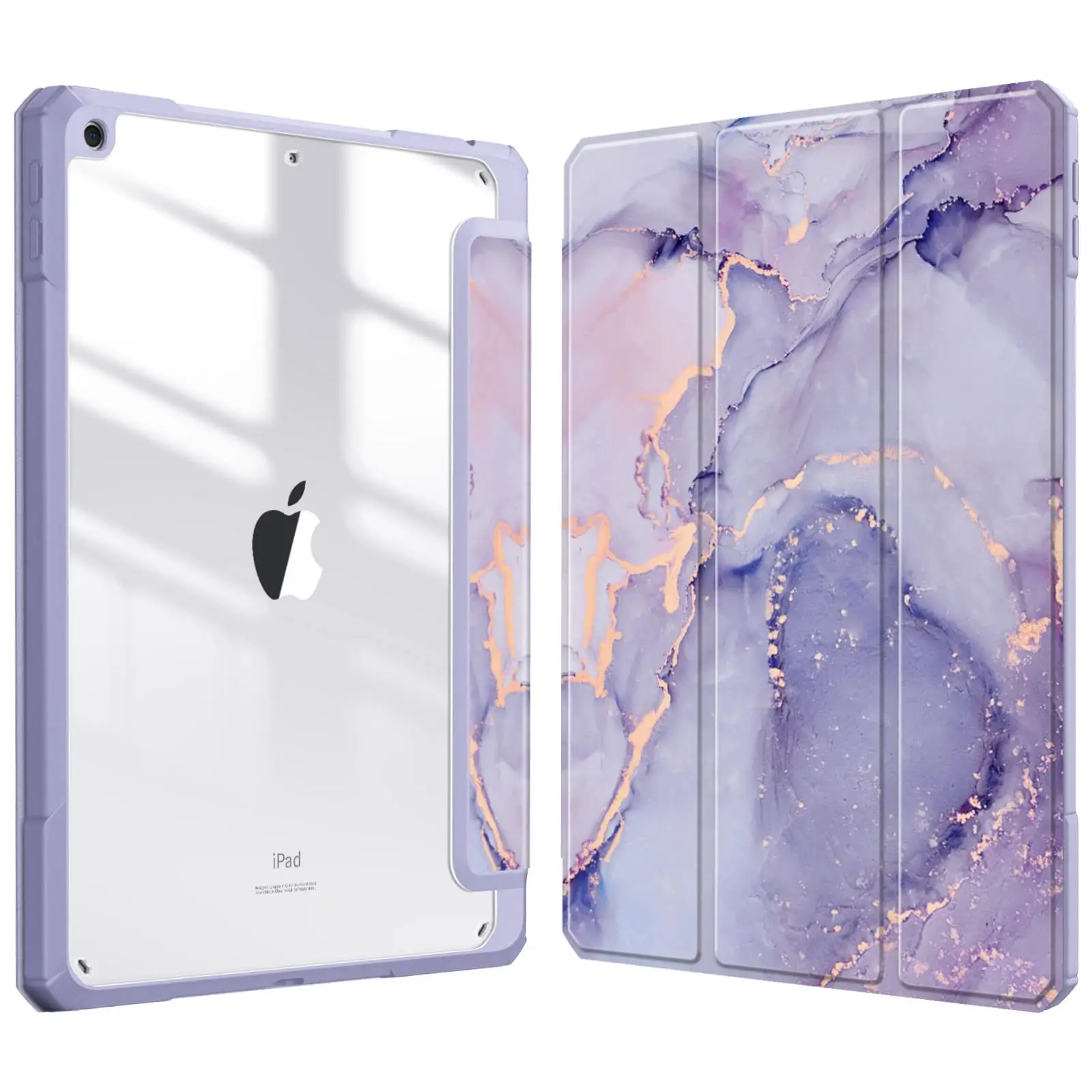 Suitable for iPad 10.2 protective case with pen slot acrylic flat shell, suitable for iPad Air4/5 color painting protective case