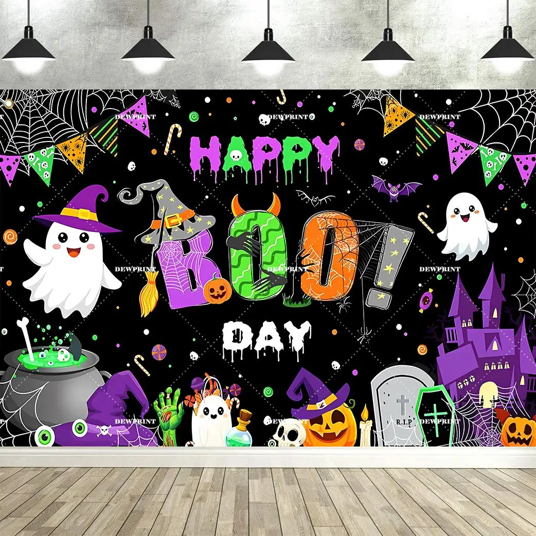 Halloween Day Shadows Photography Background Jack-o-lanterns Ghosts Wander And Spooky Tales Awaken Photo Studio Backdrops BH-74