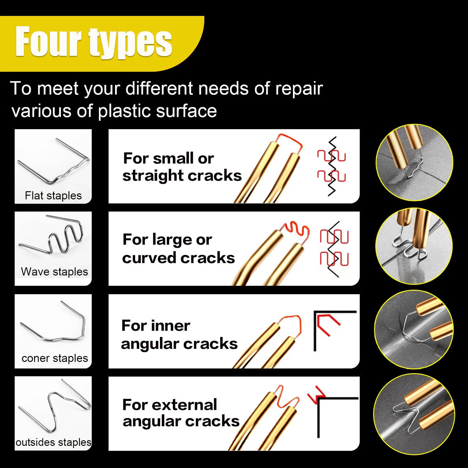 Сварочный аппарат для пластика 70/100 Вт, горячий степлер, пластиковый бампер, паяльник, гаражные инструменты, сварочный пистолет из ПВХ, автомобильные бамперы, ремонтный комплект