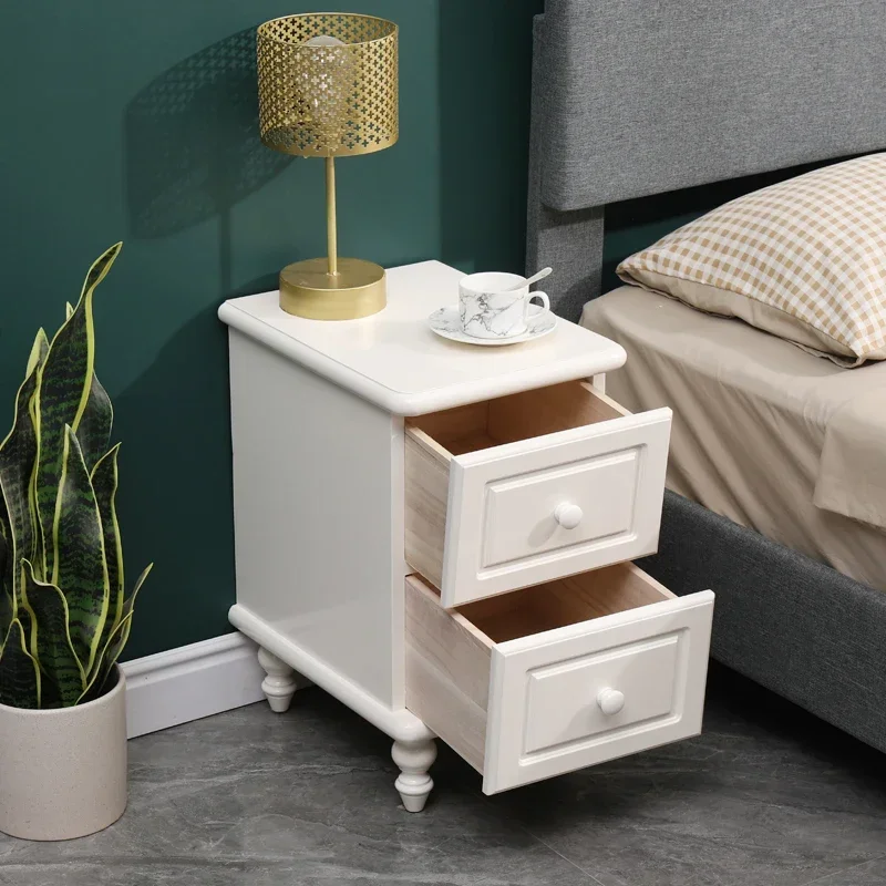 

good European style solid wood bedside cabinets, pastoral cabinets, narrow wooden cabinets, second floor storage storage