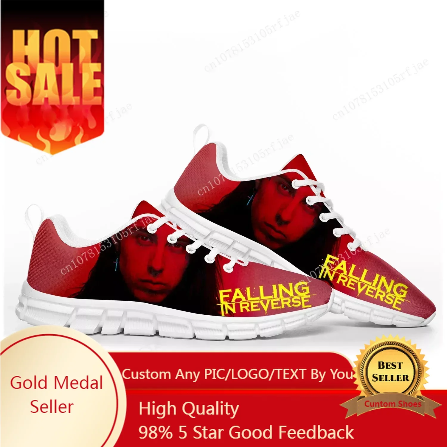 Falling In Reverse Punk Rock Band Sports Shoes Mens Womens Teenager Sneakers Custom Couple Shoes