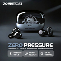 Zombiescat B15 OWS Ear Clip Headphone 360° Immersive Stereo Bluetooth 5.4 Wireless Earphones ENC Clear Call TWS Wireless Earbuds