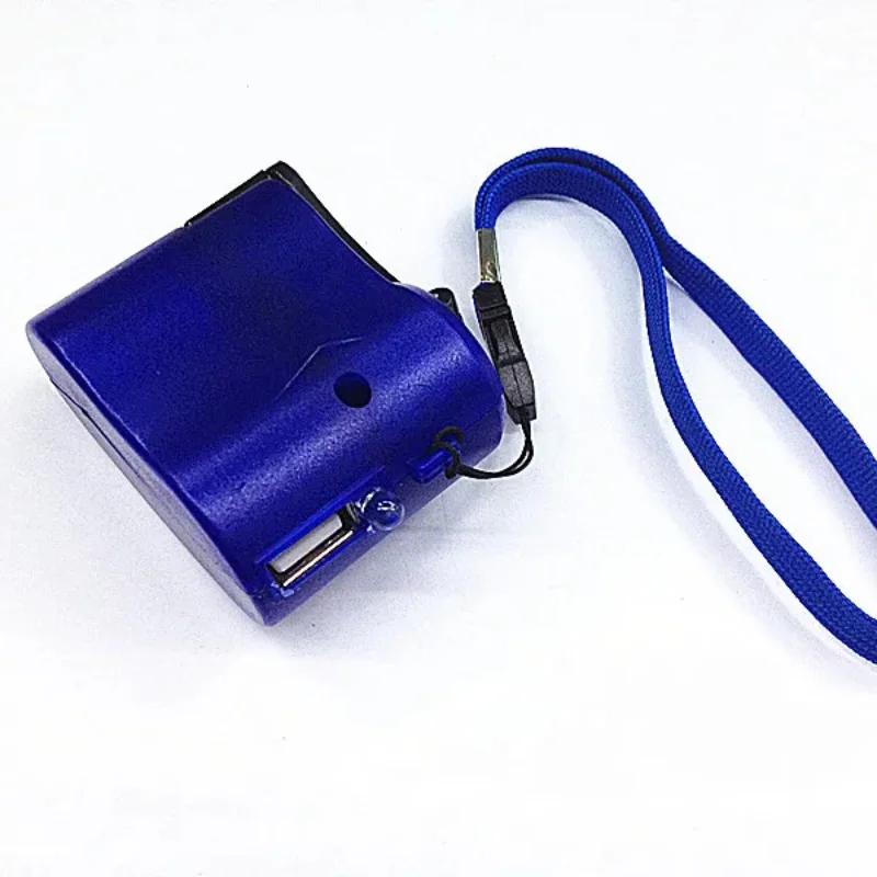 SURVIVAL DYNAMO HAND CRANK pengisi daya ponsel USB darurat dengan LED merah