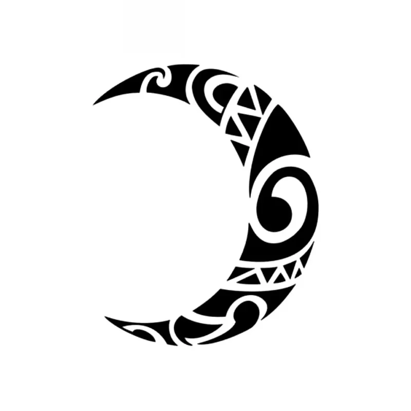 

Tribal Moon Car Sticker High Quality Fashion Car Window Decoration Personality Pvc Waterproof Decal Black/white, 12cm*10cm