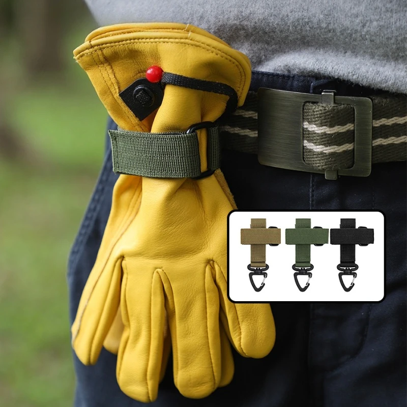 متعددة الوظائف قفازات نايلون هوك قفازات التكتيكية تسلق حبل التخزين مع مثلث مشبك حامل القفازات المعلقة التخييم في الهواء الطلق #2
