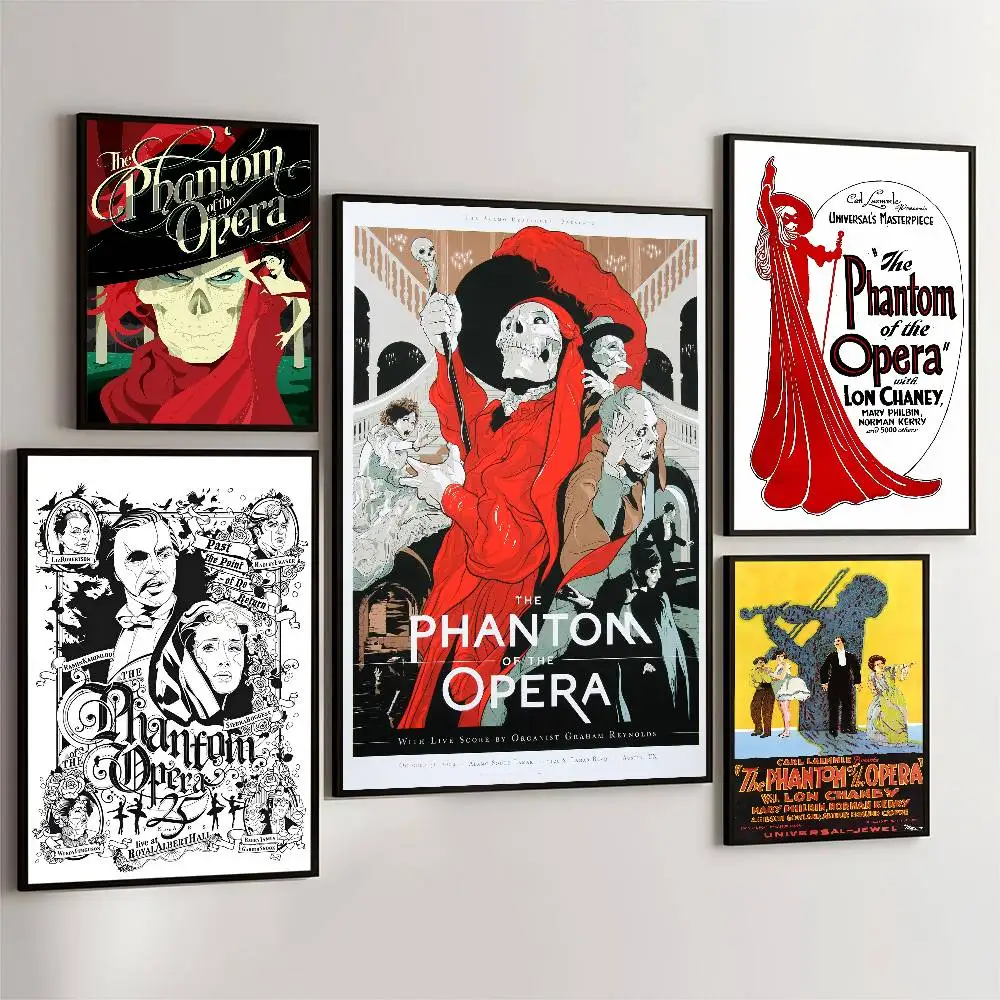 مطبوعات وملصقات P-Phantom of the Opera ذات نوعية جيدة، مطبوعات ورق أبيض، ملصقات فنية لتزيين الحائط