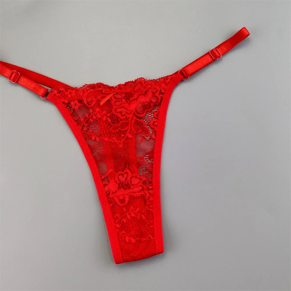 3ks sexy tanga spodní prádlo pro ženy perspektivní krajkové kalhotky G-string nízký pas plus velikost žhavý dárek pro manželku - náhled 5