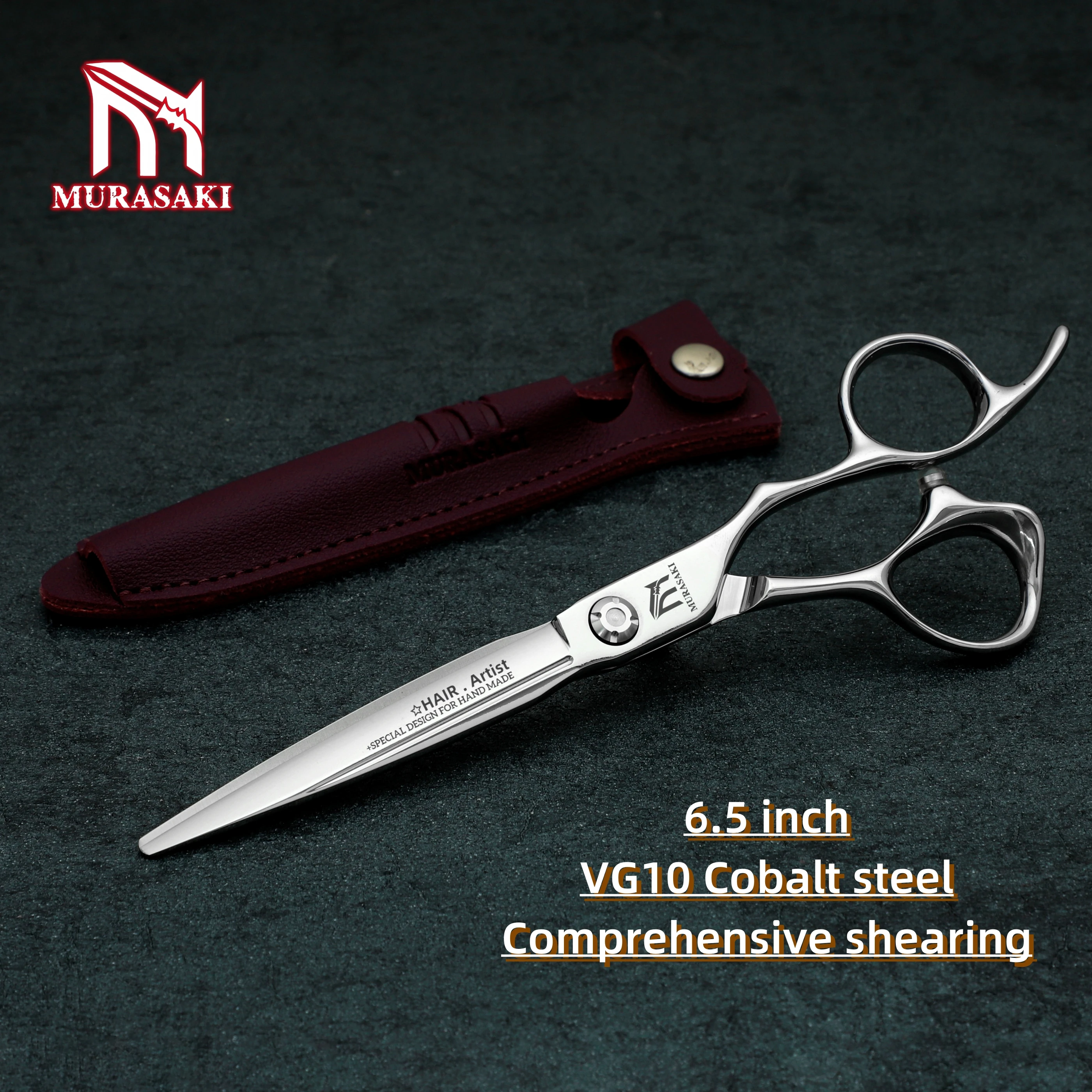 MURASAKI VG10 Stahl Friseurscheren, 6,0 Zoll Effilierscheren, Ergonomisches Design Haarschneidewerkzeuge, Sehr Scharf und Langlebig – Detail 39