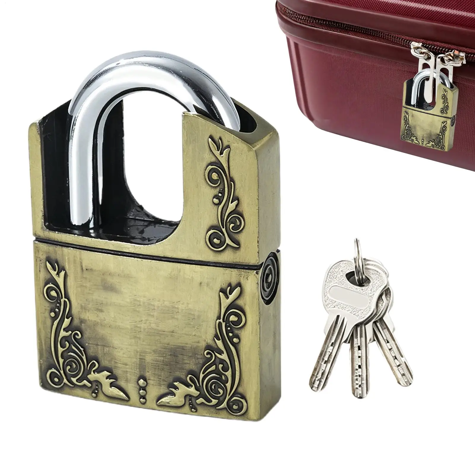 Heavy Duty Locks Rustproof Waterproof Zinc Alloy Security Locker Heavy Duty Outdoor Padlock With Key For Outdoor Gate Fence Shed