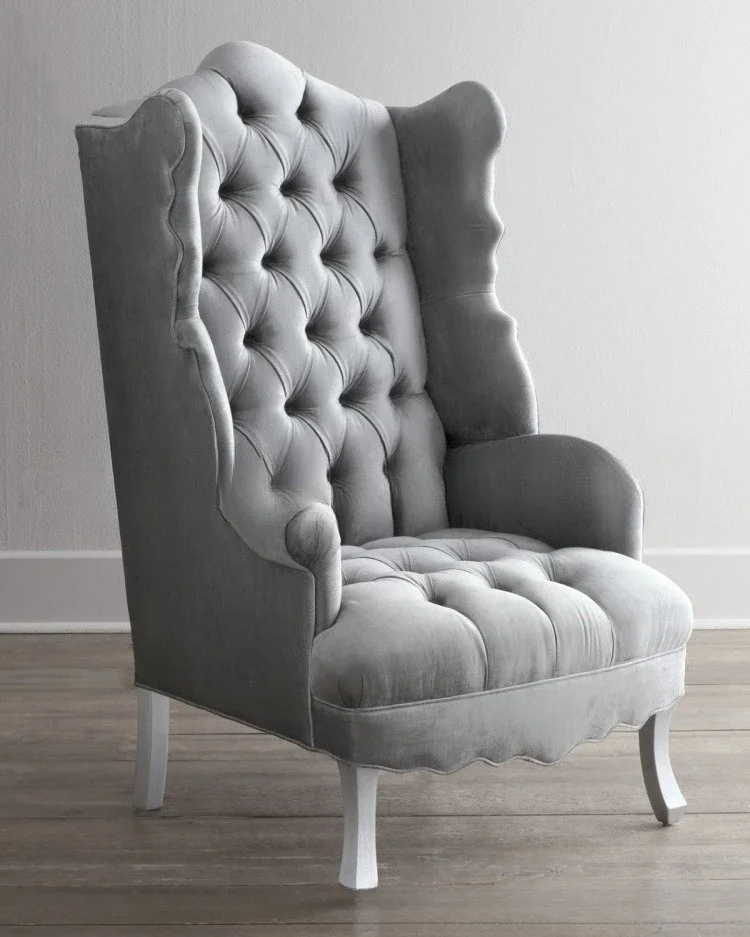 Canapé simple américain, meubles de salon, boucle en tissu, sac souple, chaise, balcon, dossier décontracté