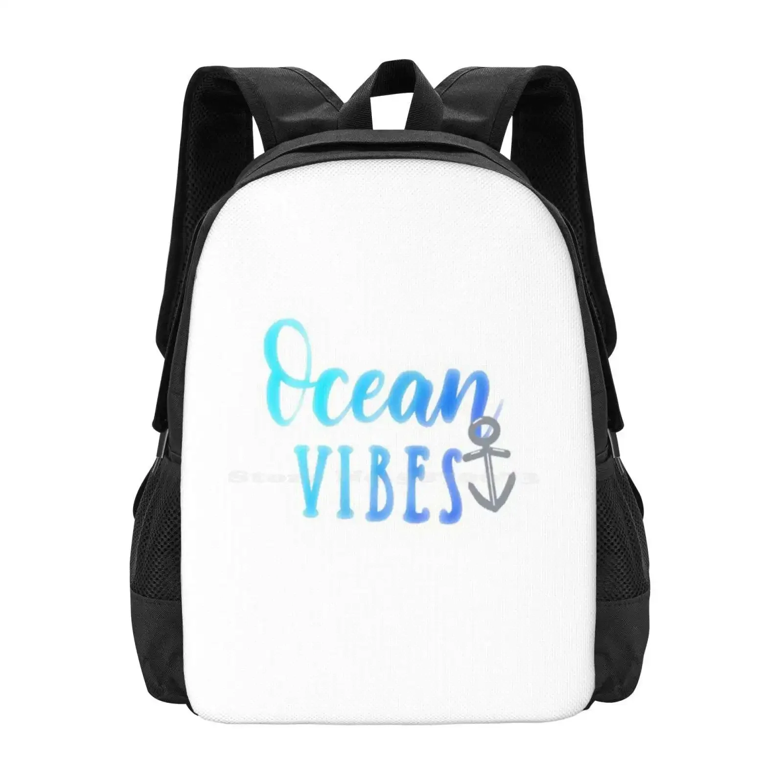 

Сумка с узором Ocean Vibes, студенческий рюкзак Ocean Vibes, синее лето