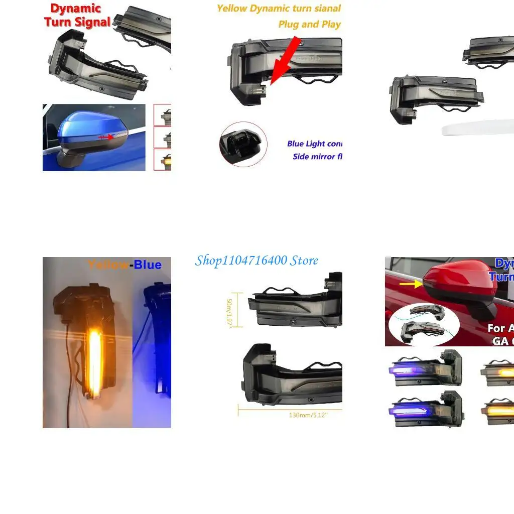 

y1gd 2x Flowing LED Dynamic Side Marker Car Turn Lamp for Q3