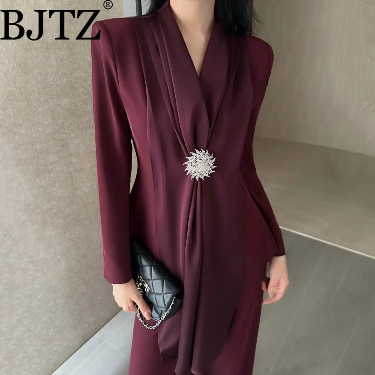 

BJTZ Temperament Elegant Blazer Set For Woman 2025 Spring Autumn New High-end Designer Suit Two Piece Set Female Clothing